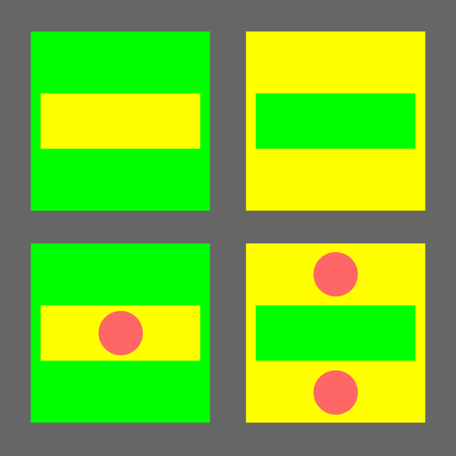 黄色と緑の構成